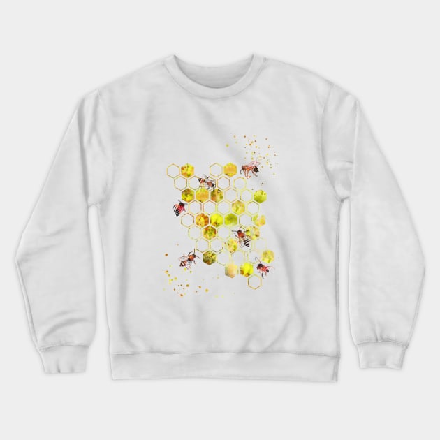 Honeycomb Crewneck Sweatshirt by RosaliArt